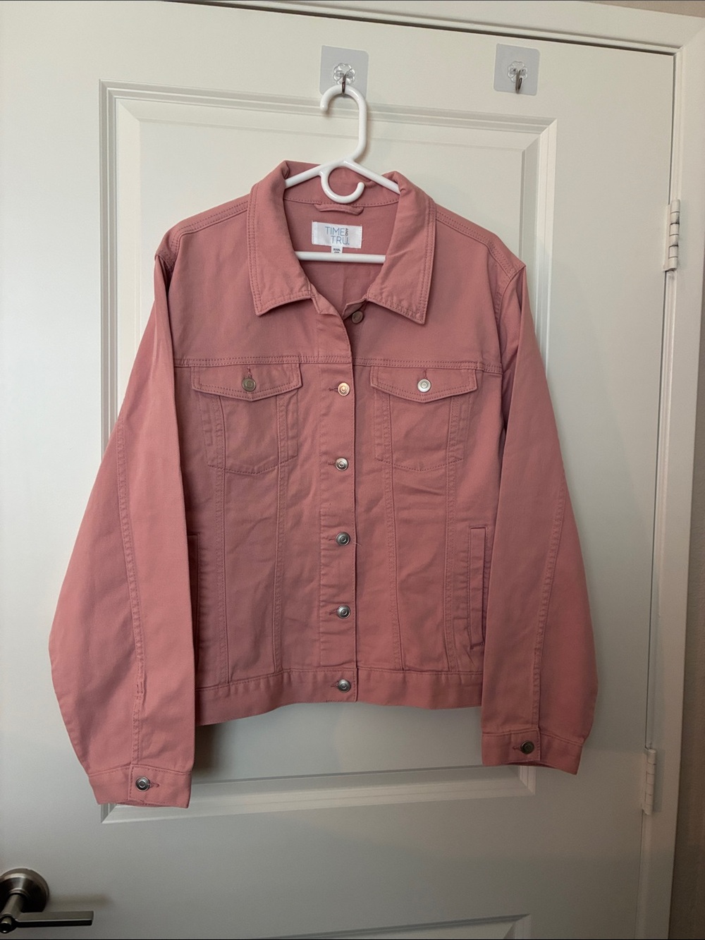 Time and Tru Dusty Rose Pink Denim Jacket